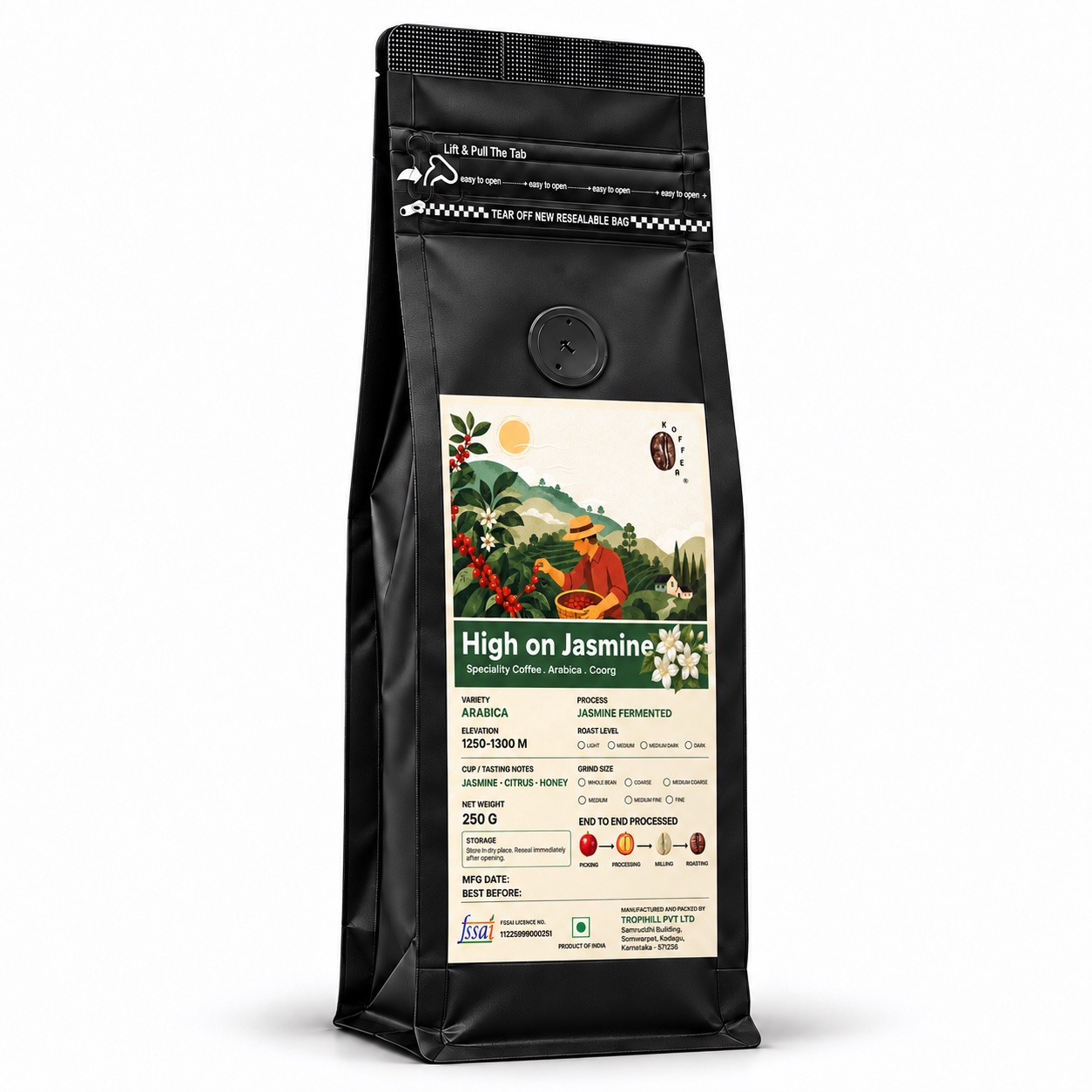 High on Jasmine Fermented Roasted Coffee Beans